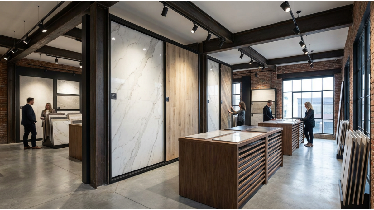 Showroom gresie si faianta iTiles Bucuresti - expunere placi ceramice italiene