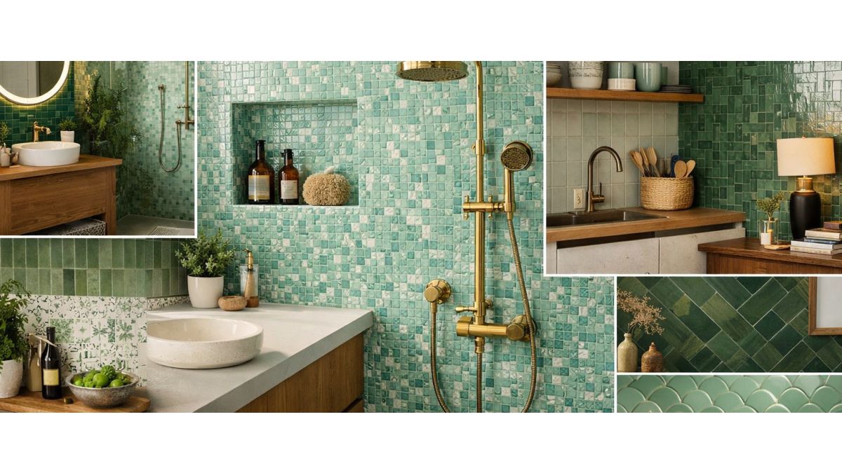 Faianta verde: nuante, combinatii si idei de montaj