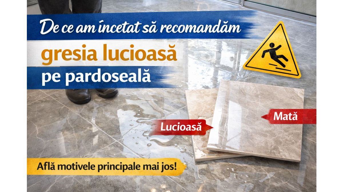 gresie lucioasa sau mata