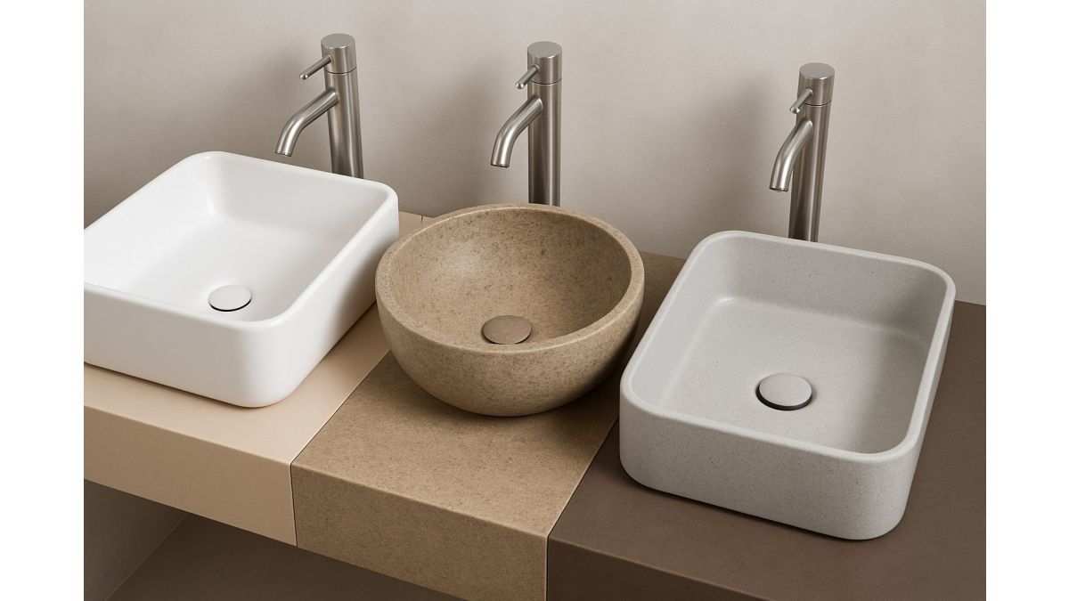 Lavoar de baie: ceramica, piatra sau compozit — ce material alegi?