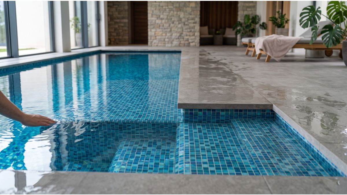Toata lumea pune gresie portelanata la piscina. Iata de ce mozaicul inca ii bate la puncte important