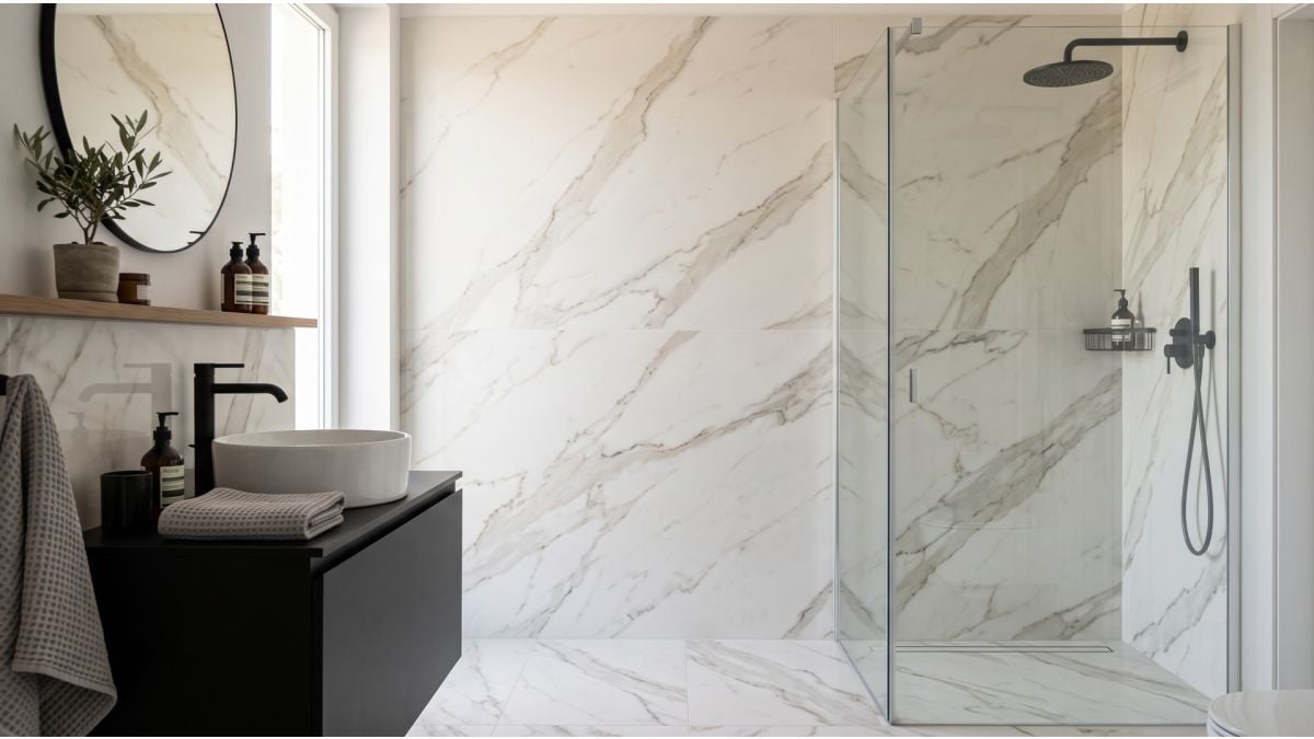 noua colectie de gresie imitatie marmura, marble boutique de la Del Conca, in curand si in magazinel