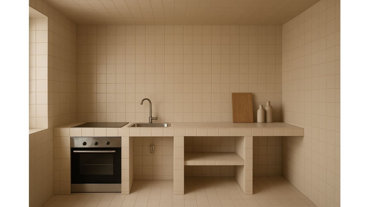 Tile Drenching: toata bucataria intr-o singura gresie — curaj sau greseala de design?