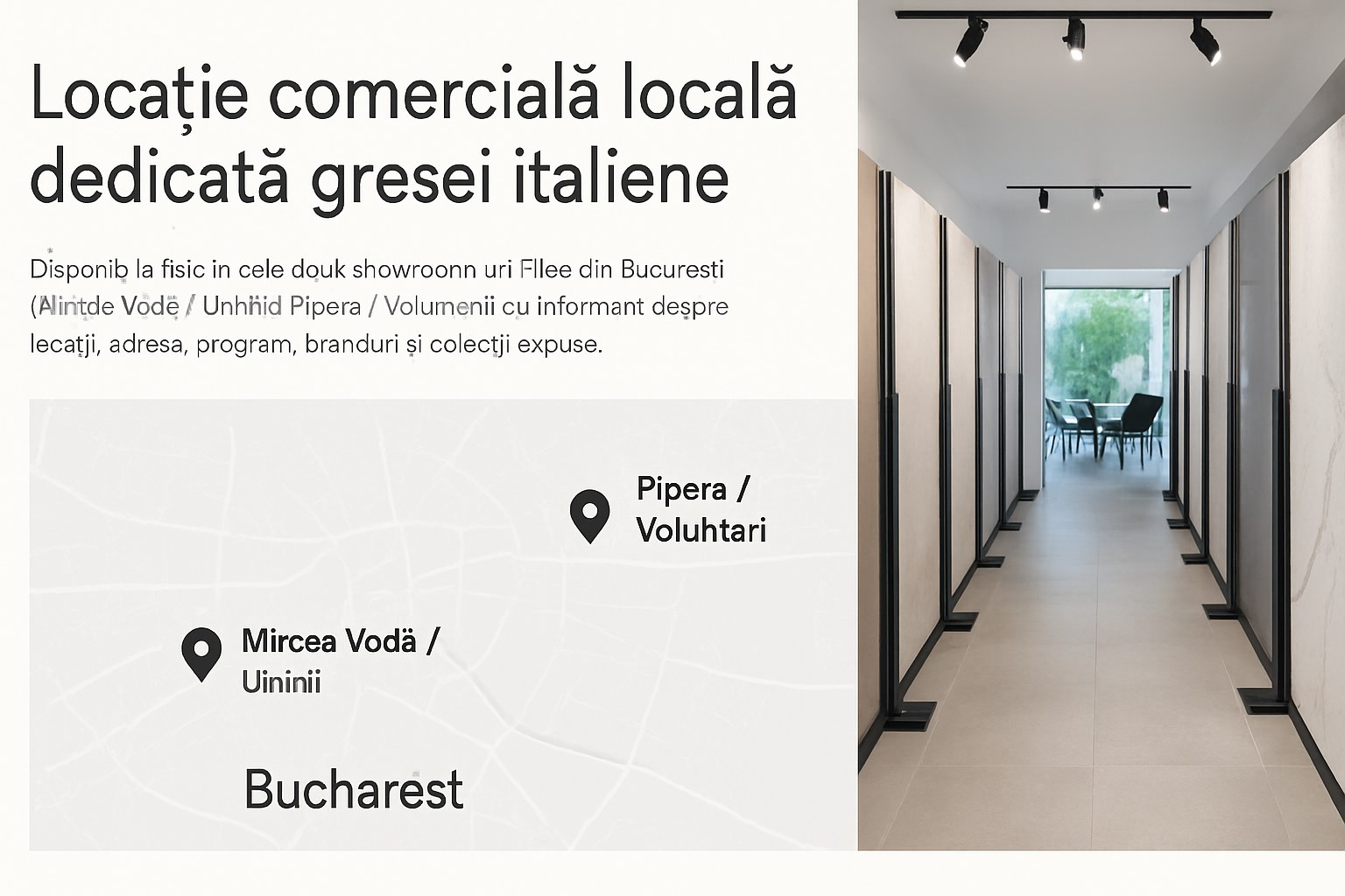 Gresie Italia Bucuresti - Showroom iTiles Unirii si Pipera