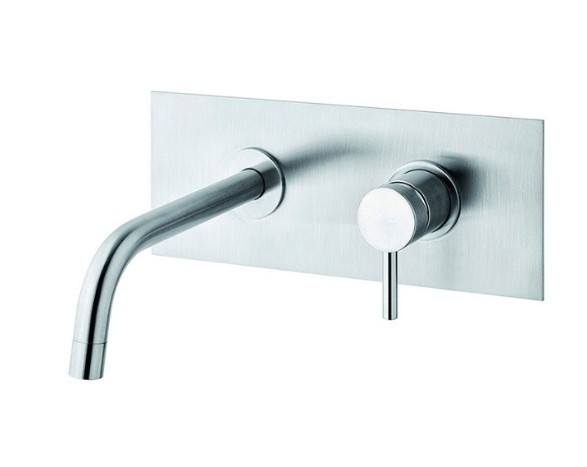 Baterie Lavoar Incastrata Paffoni Light Finisaj Metalic cu Pipa 178 mm