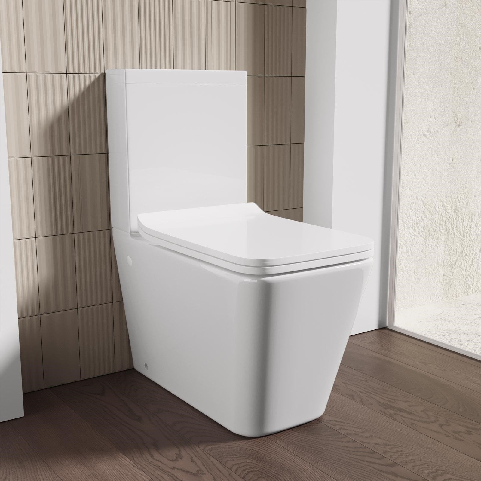 Vas Wc Duero Monobloc din Ceramica cu Capac Soft Close