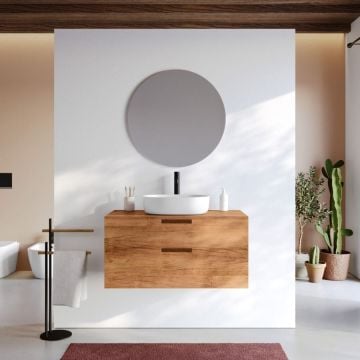 Mobilier Baie Lemn Masiv Finisaj Tec Natural L.90 cm