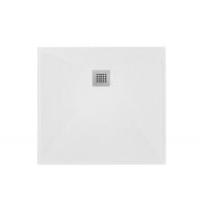 Cadita Dus Compozit Roca Alb 80x80 cm 