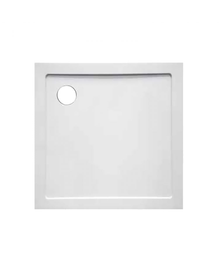 Cadita Dus Policril Alb 90x90