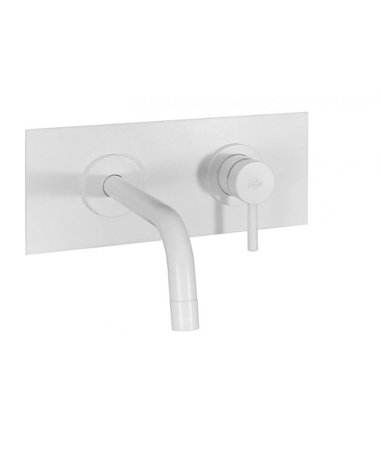 Baterie Lavoar Incastrata Paffoni Light Finisaj Alb cu Pipa 123 mm