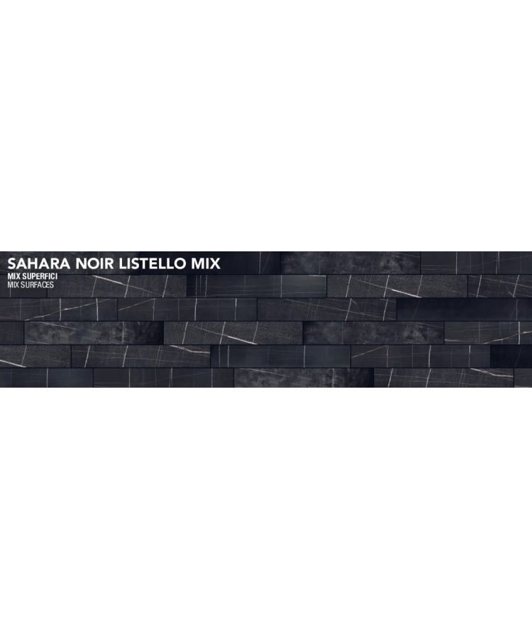 Gresie Sahara Noir Listello Mix 10x30 cm
