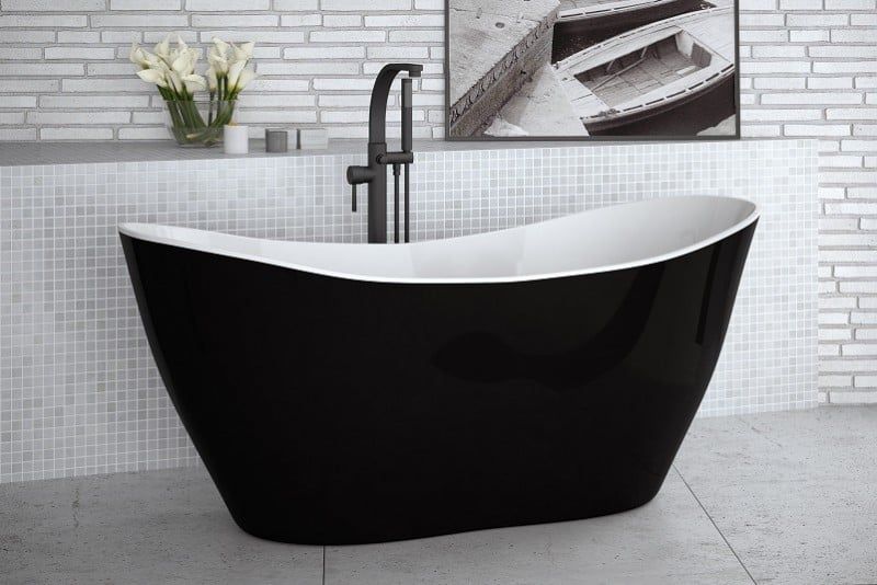 Cada Freestanding VIYA Black&White 160x70 cm