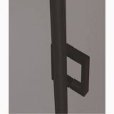 Cabina Dus Batanta Wst 02 Profil Negru Sticla Fumurie 120x80x200 cm – detaliu, maner negru patrat pe profil sticla fumurie