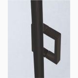 Cabina Dus Batanta Wst 02 Profil Negru Sticla Transparenta 120x90x200 cm – detaliu, maner negru montat pe sticla transparenta cabina dus
