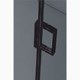 Cabina Dus Colt Batanta Wst 03 Profil Negru Sticla Fumurie 80x80x200 cm – detaliu, detaliu maner negru pe sticla fumurie