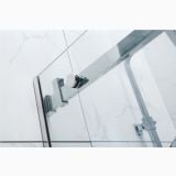 Usa Dus Culisanta Wst 01 Profil Crom Sticla Transparenta 125-145x200 cm – detaliu, detaliu profil crom si prindere sticla dus