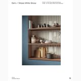 Gresie Piemme Homey Berry 60x120 cm Mat – ambient bucatarie, raft cu polite lemn, perete texturat albastru si crem