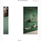 Gresie Piemme Homey Sage 60x120 cm Mat – ambient baie, baie cu pardoseala verde mata, perete verde striat