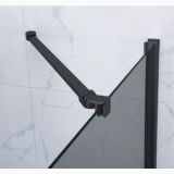 Cabina Dus Colt Batanta Wst 03 Profil Negru Sticla Fumurie 80x80x200 cm – detaliu, detaliu bara sustinere si profil negru sticla