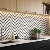 Gresie Portelanata Exclusive Ceramica  Black & White Strip 20,5x20,5 cm