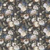 Faianta Decor ABK Romantic 60x120 cm – model floral pe fundal negru, mostra decor