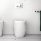 Set Bide + Vas WC la Perete Volga Cu Capac Soft-Close – ambient baie, vas wc alb montat pe pardoseala, baie minimalista