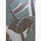 Gresie Decor ABK Sensi Fantasy Bali 60x120 cm Lucios 3D – detaliu, detaliu marmura cu model frunze verzi maro