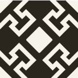 Gresie Decorata Paris Charonne Nero 20x20 cm – model geometric labirint alb-negru pe placa