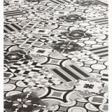 Gresie Patchwork B&W 05 20x20 cm – detaliu, gresie patchwork alb negru gri montata pardoseala