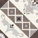Gresie Decorata Paris-Belleville Marrone-20x20 cm – placa decorativa cu motive geometrice maro gri alb