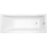 Cada Incastrabila Acryl Mitta Alb Lucios 180x80 cm – vedere de sus, cada alba pe fundal alb