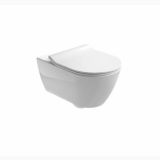 Vas WC Suspendat Rimless Emma Rounded Gala + Capac Slim Finisaj Alb Lucios