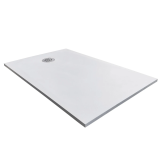 Cadita Dus Compozit Tonda Alb 80x120 cm – cadita dus alba pe fundal neutru
