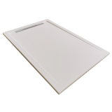 Cadita Dus Compozit cu Rigola Unika Crem 80x120 cm – cadita dus crem cu rigola pe fundal alb