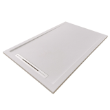 Cadita Dus Compozit cu Rigola Unika Crem 80x120 cm – cadita de dus alba cu rigola pe fundal