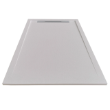 Cadita Dus Compozit cu Rigola Unika Crem 80x120 cm – cadita de dus alba cu rigola izolata fundal