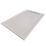 Cadita Dus Compozit cu Rigola Unika Crem 80x120 cm – cadita dus rectangulara cu rigola pe fundal alb