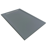 Cadita Dus Compozit cu Rigola Unika Gri 80x120 cm – cadita gri cu rigola pe fundal alb