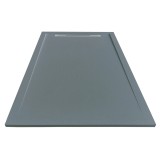 Cadita Dus Compozit cu Rigola Unika Gri 80x120 cm – cadita dus gri cu rigola pe fundal alb