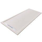 Cadita Dus Compozit cu Rigola Unika Crem 70x140 cm – cadita dus crem cu rigola pe fundal alb