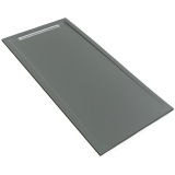 Cadita Dus Compozit cu Rigola Unika Gri 70x140 cm – cadita gri cu rigola pe fundal alb