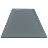 Cadita Dus Compozit cu Rigola Unika Gri 70x140 cm – cadita dus gri cu rigola pe fundal alb