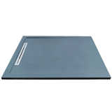 Cadita Dus Compozit cu Rigola Unika Gri 80x80 cm – cadita dus gri izolata pe fundal alb