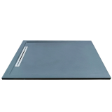 Cadita Dus Compozit cu Rigola Unika Gri 80x100 cm – cadita de dus gri pe fundal alb