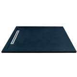 Cadita Dus Compozit cu Rigola Unika Negru 80x100 cm – cadita de dus neagra izolata pe fundal alb