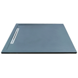 Cadita Dus Compozit cu Rigola Unika Gri 90x90 cm – cadita de dus gri pe fundal alb