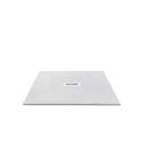 Cadita Dus Compozit Quadra Alb 70x90 cm – cadita de dus alba izolata pe fundal alb