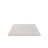 Cadita Dus Compozit Quadra Crem 70x90 cm – cadita dus izolata pe fundal alb, vedere de sus