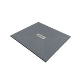 Cadita Dus Compozit Quadra Gri 70x90 cm – cadita de dus gri pe fundal alb, izolata