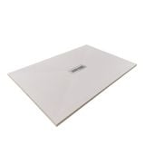 Cadita Dus Compozit Quadra Crem 70x100 cm – cadita dus alba izolata pe fundal alb